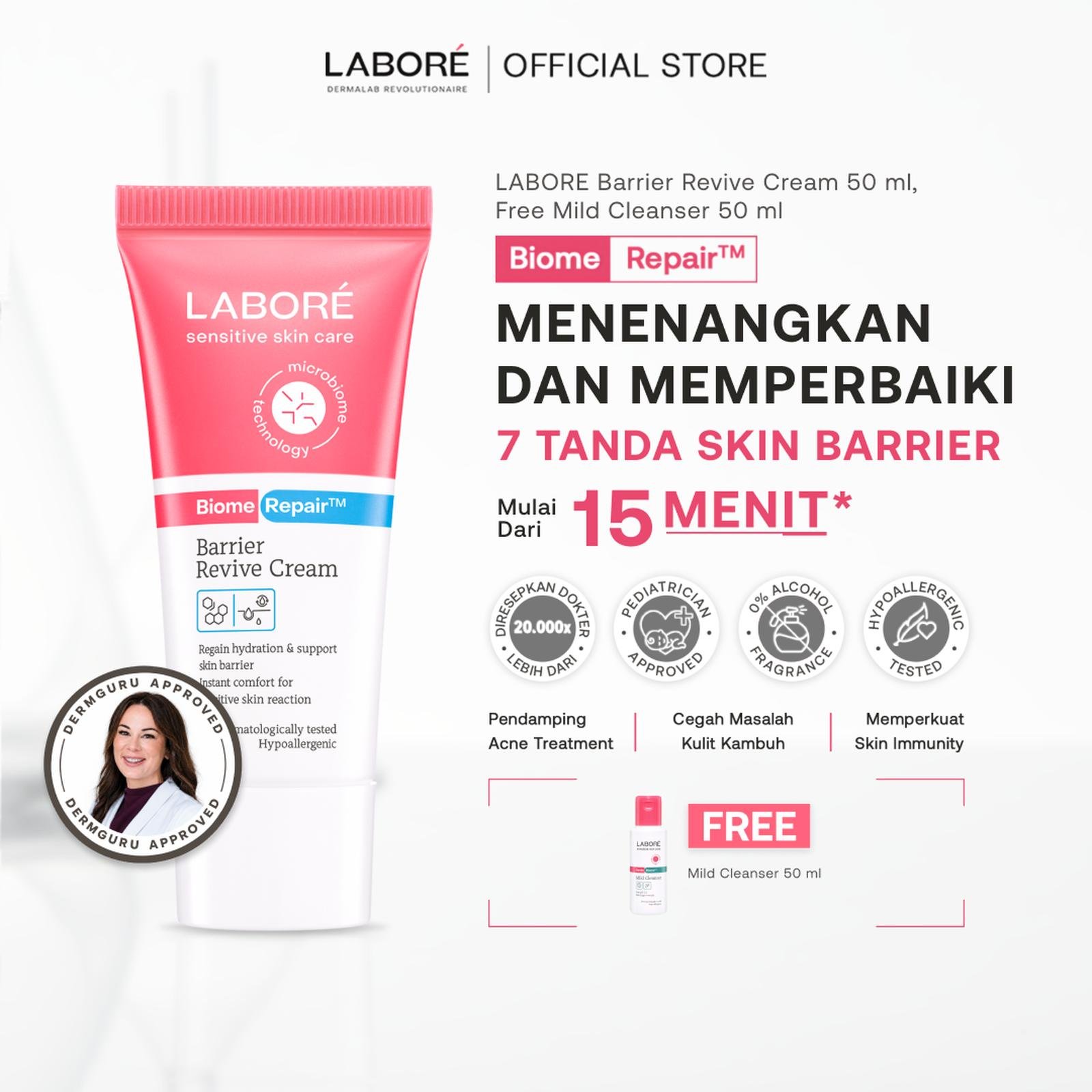 LABORE Barrier Revive Cream BiomeRepair 100ml 50ml 10ml