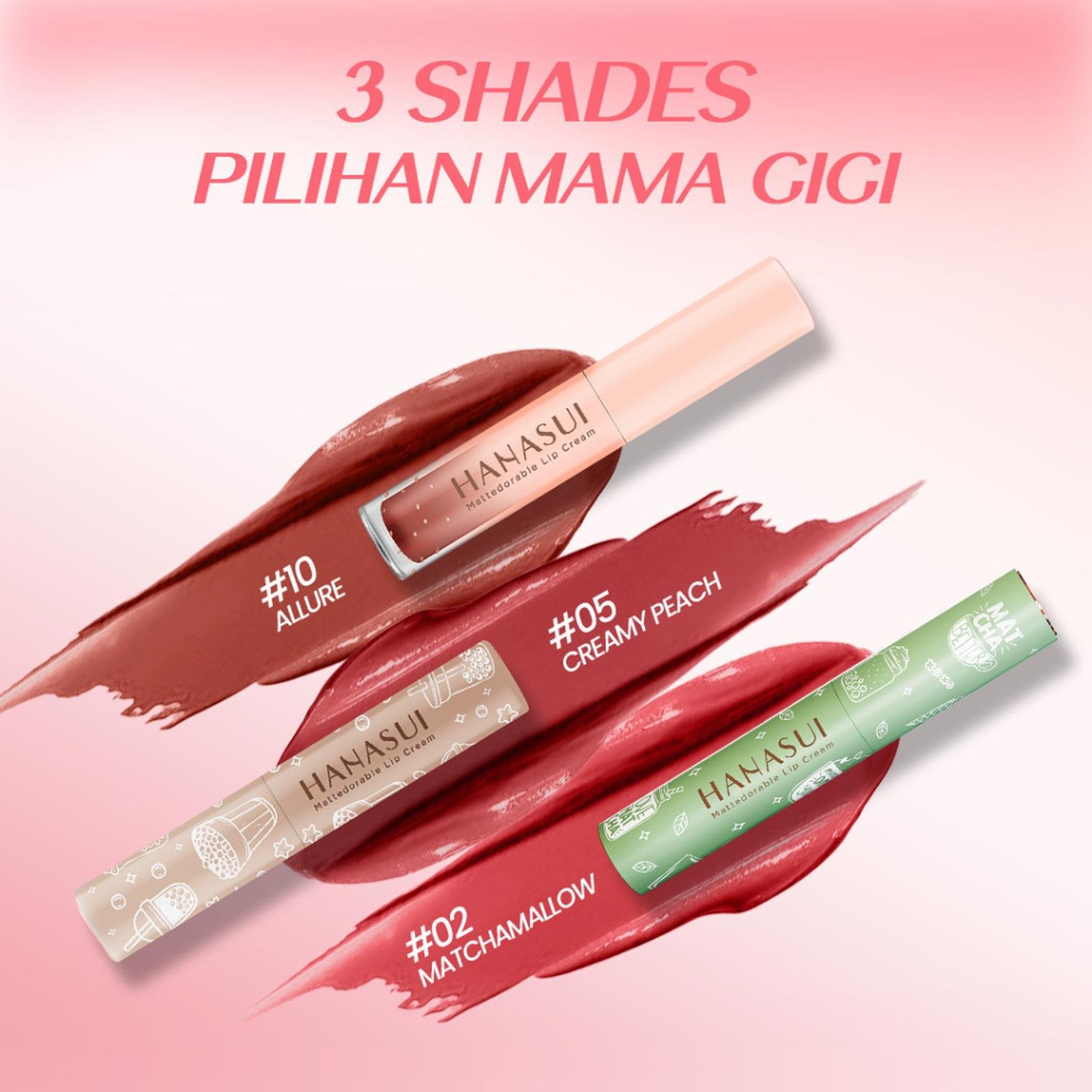 Grosir Hanasui Mattedorable Lip Cream