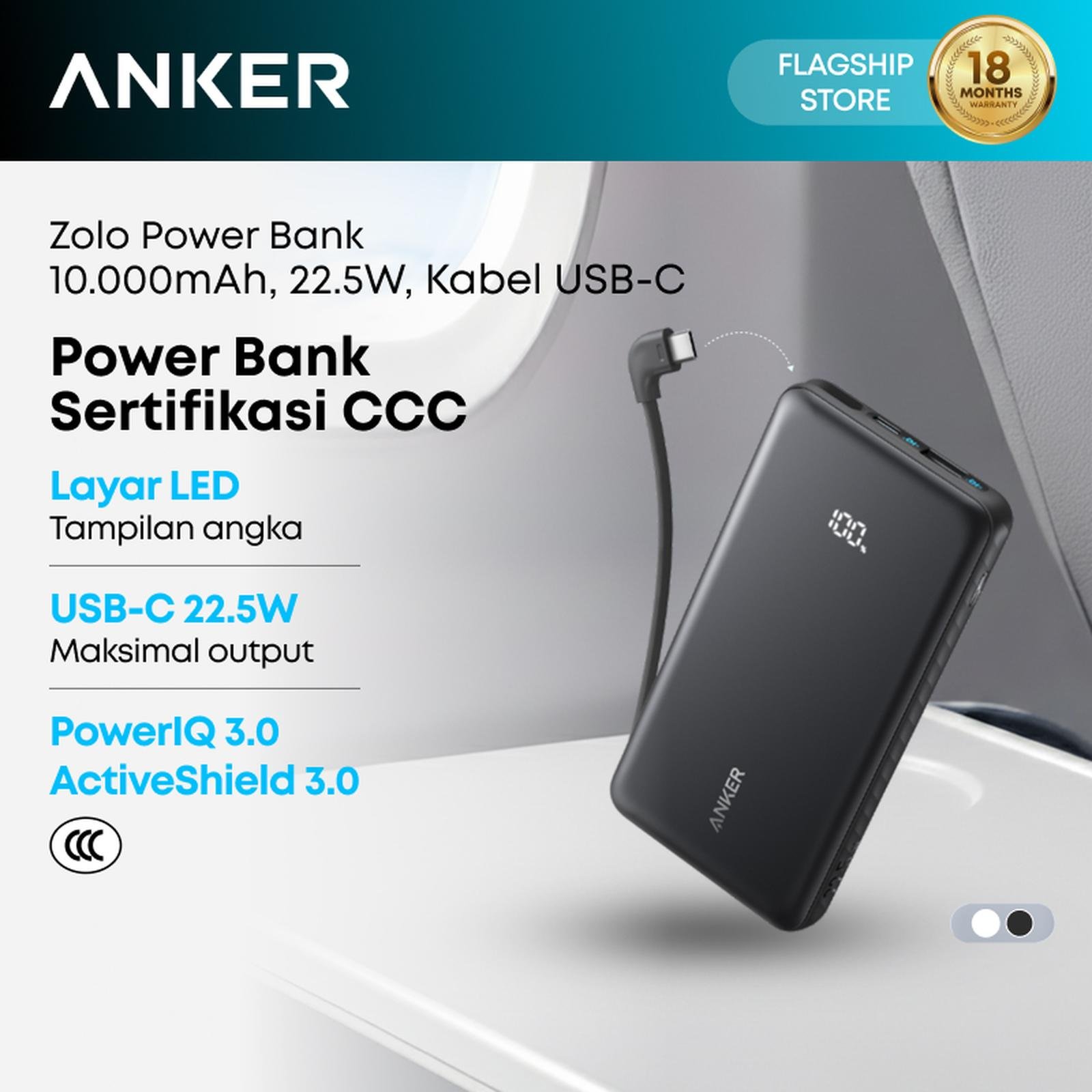 Anker Zolo Portable Power Bank 3C / CCC 10,000 mAh