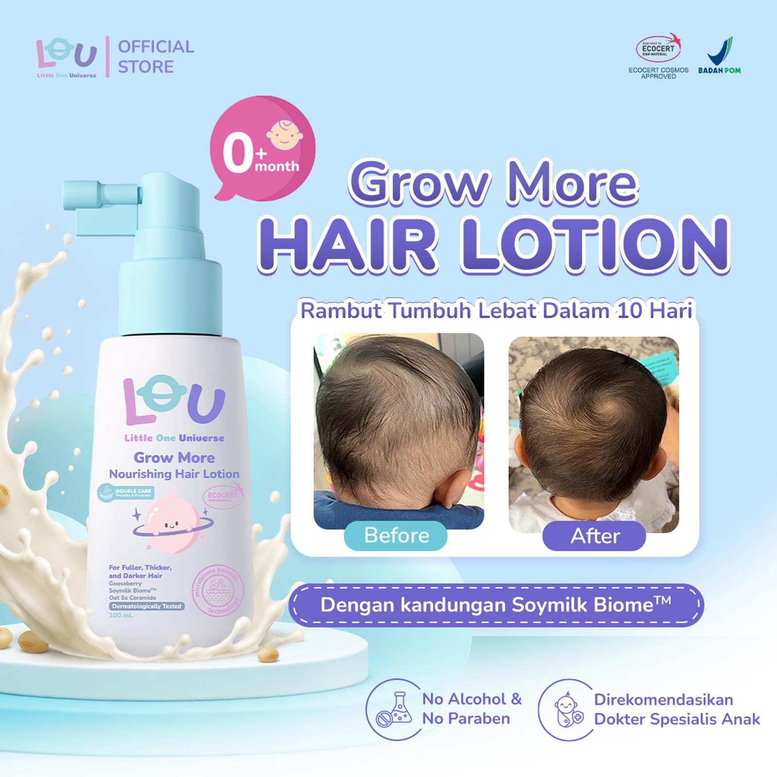 Hair Lotion Bayi Baru Lahir - LOU Grow More