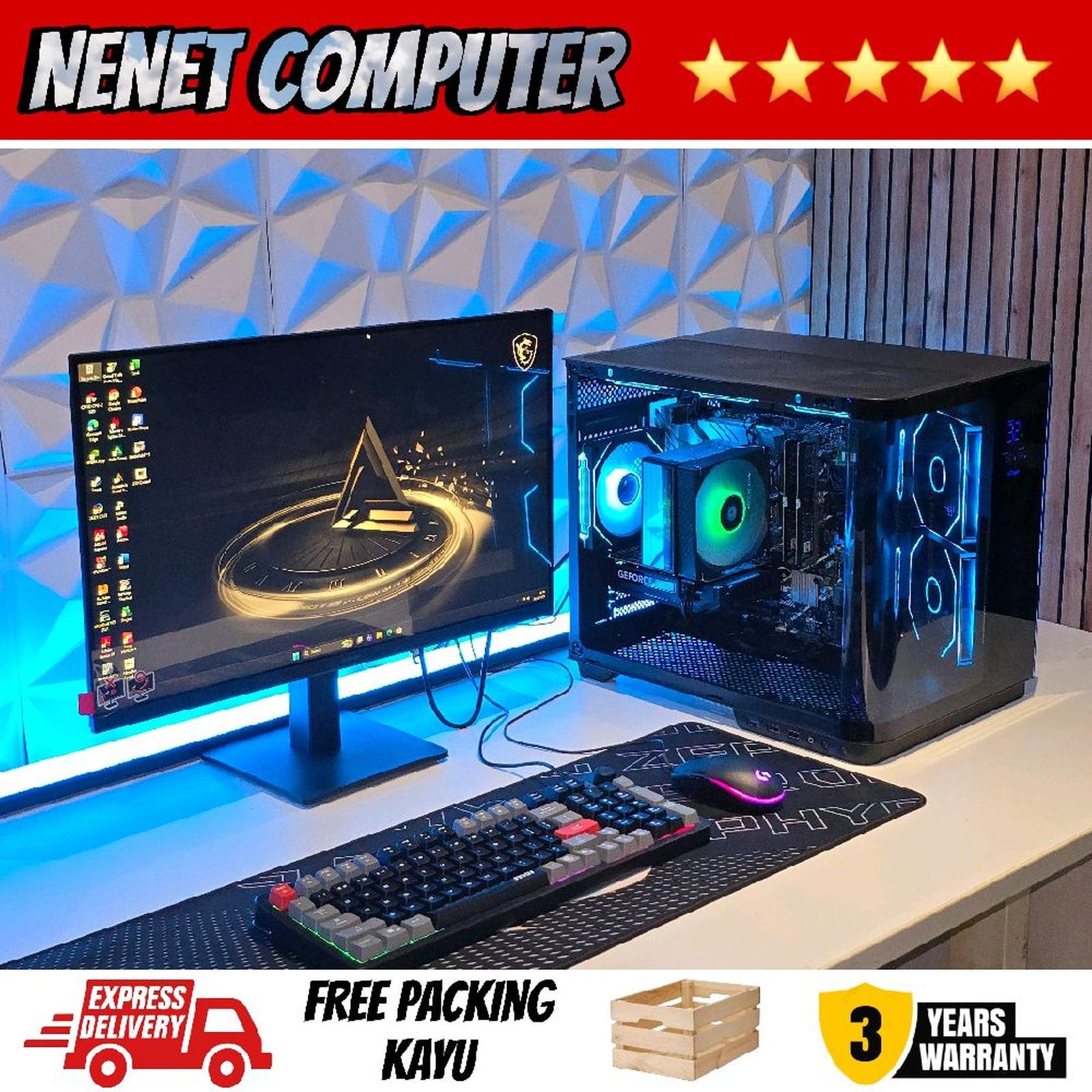 PC FULL SET | PC Gaming i7-12700F | RTX 5060 8GB | LED 24 | 16GB
