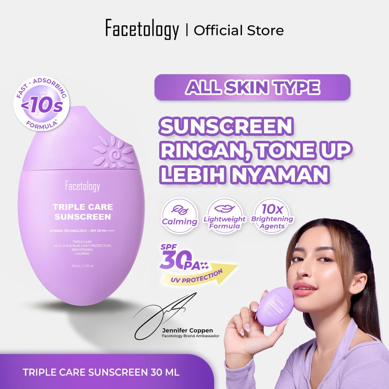 Facetology Triple Care Sunscreen SPF 30 PA++++ 30ML