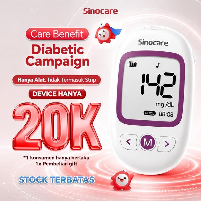 [ALAT SAJA TANPA STRIP] 3 in 1 GCU M101 3in1 GCU No Coding Sinocare M101
