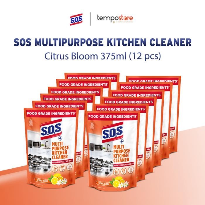 SOS Multipurpose Kitchen Cleaner - Refill 375 ml x 12pcs [07.2028]
