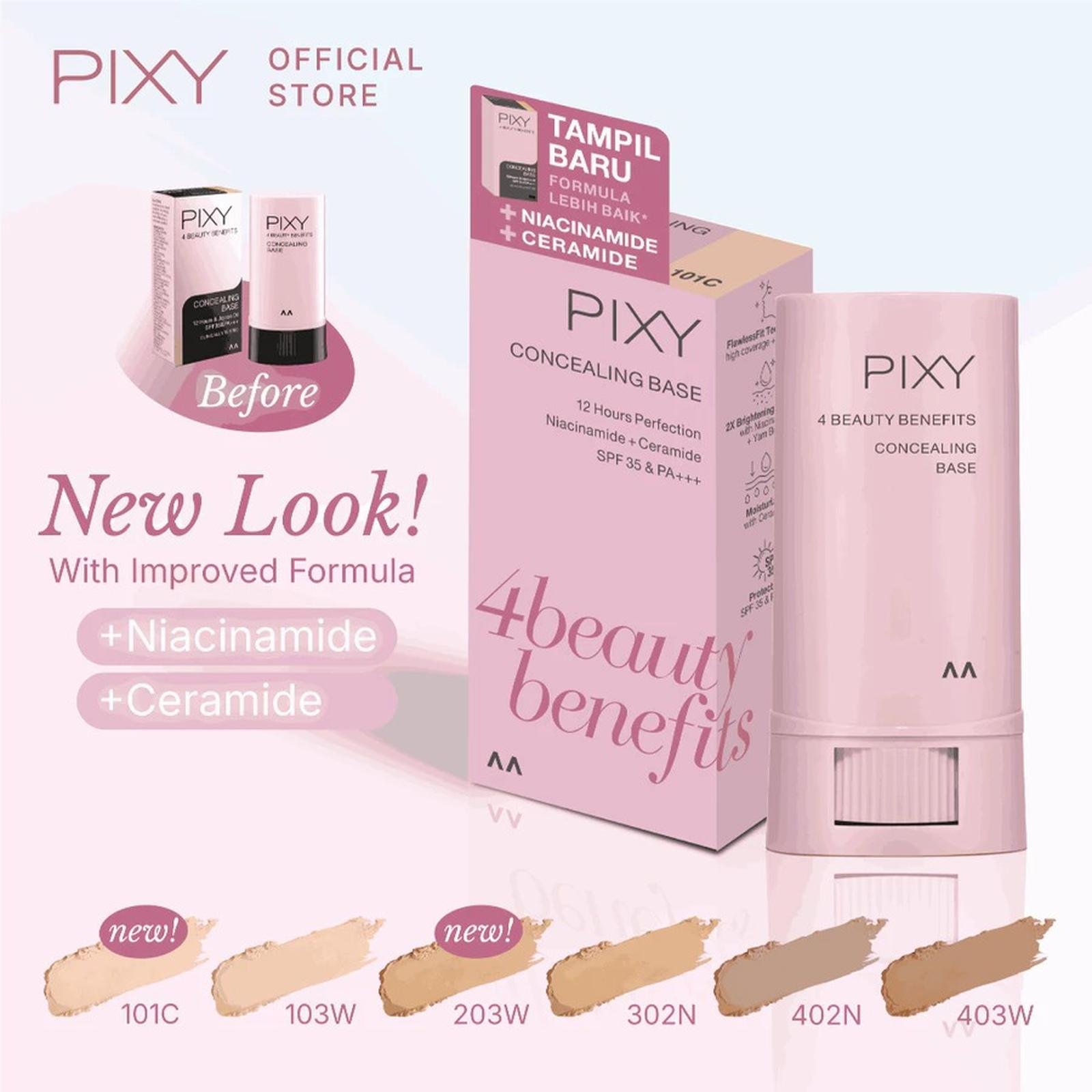 Pixy UV Whitening Concealing Base Concealer Foundation - 403W Sand Beige