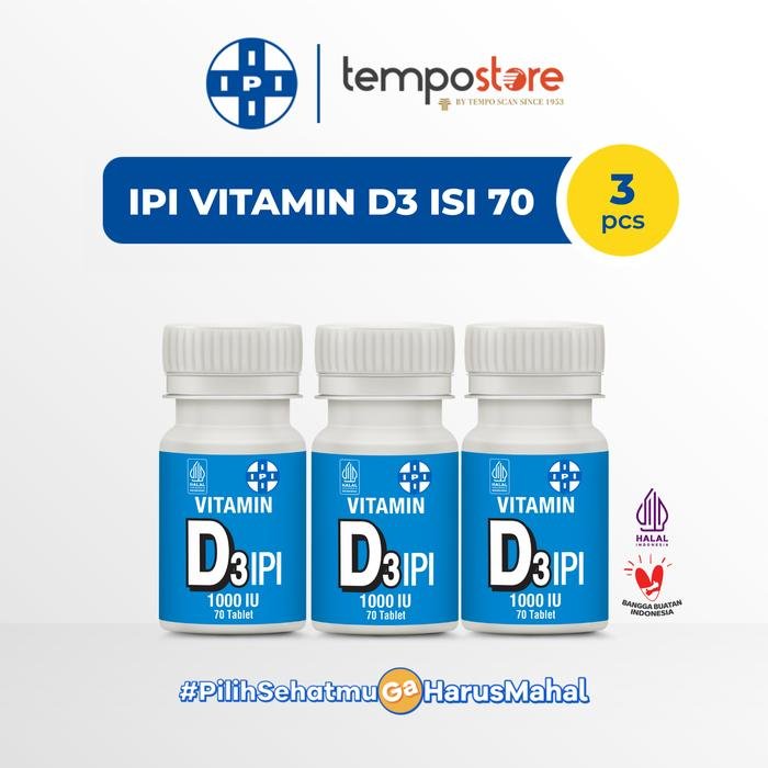 IPI Vitamin D3 1000 IU Isi 3 pot 70 tablet [Exp : 04.2027]